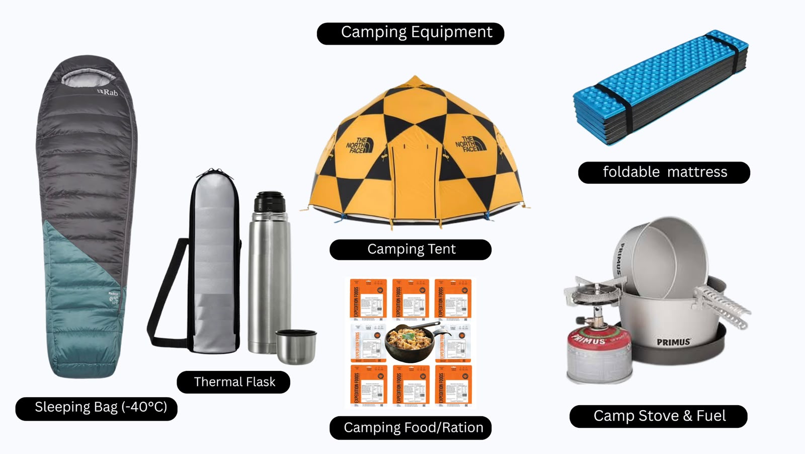 high-altitude-camping-equipment-tent-sleeping-bag-stove-nepal