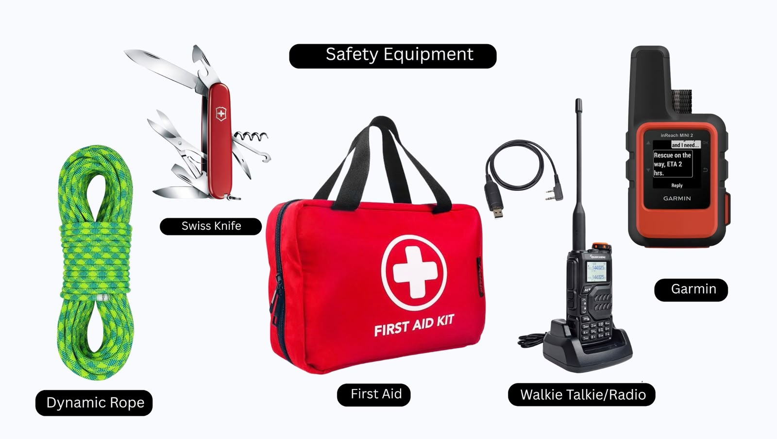 mountaineering-safety-equipment-radio-garmin-first-aid-nepal